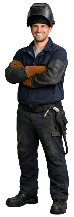 Schweisser In Arbeitskleidu